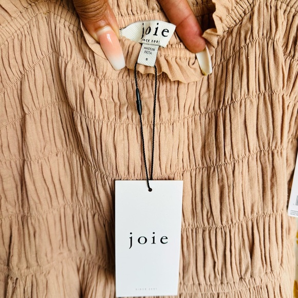 Joie Lesse Shirred Cotton-Gauze Midi Dress - Picture 6 of 10